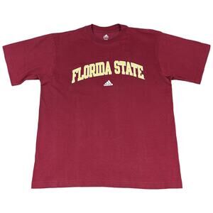 Florida State Seminoles Mens M Adidas Shirt 100% Cotton FSU Garnet & Gold